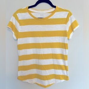 💕 Sonoma yellow and white cotton striped shirt Size M